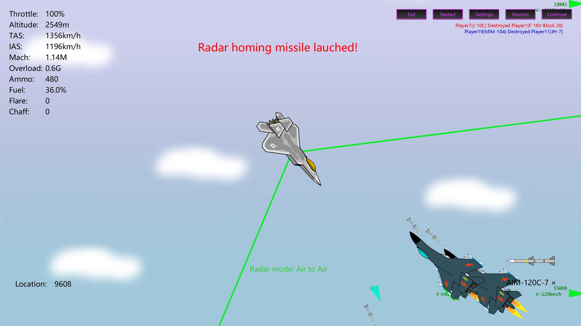 2D Dogfight - Lord of Sky official in-game screenshot 1