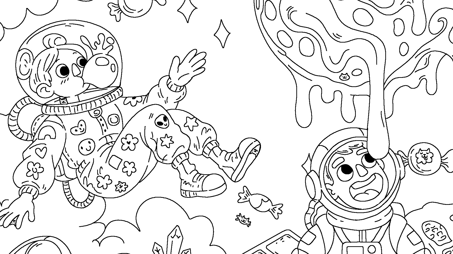 100 Cats Lost In Space Find & Color official in-game screenshot 1