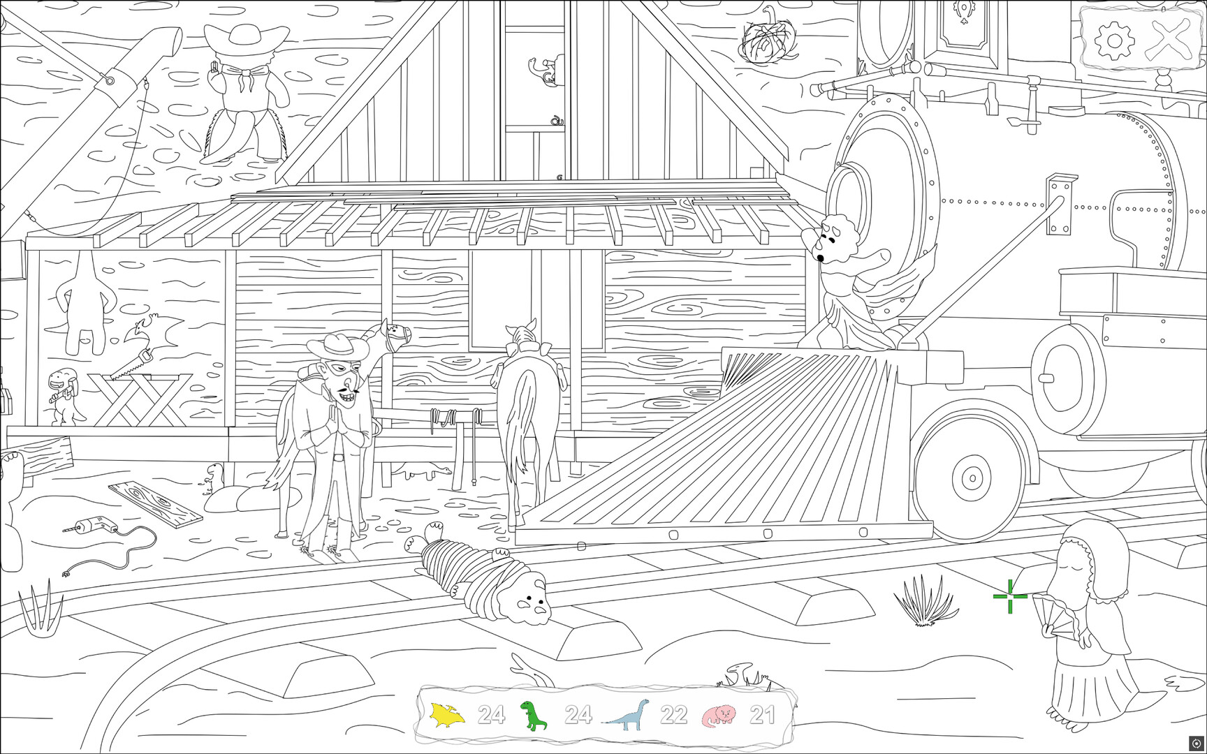 100 Hiddensaurs - Cowboys official in-game screenshot 1