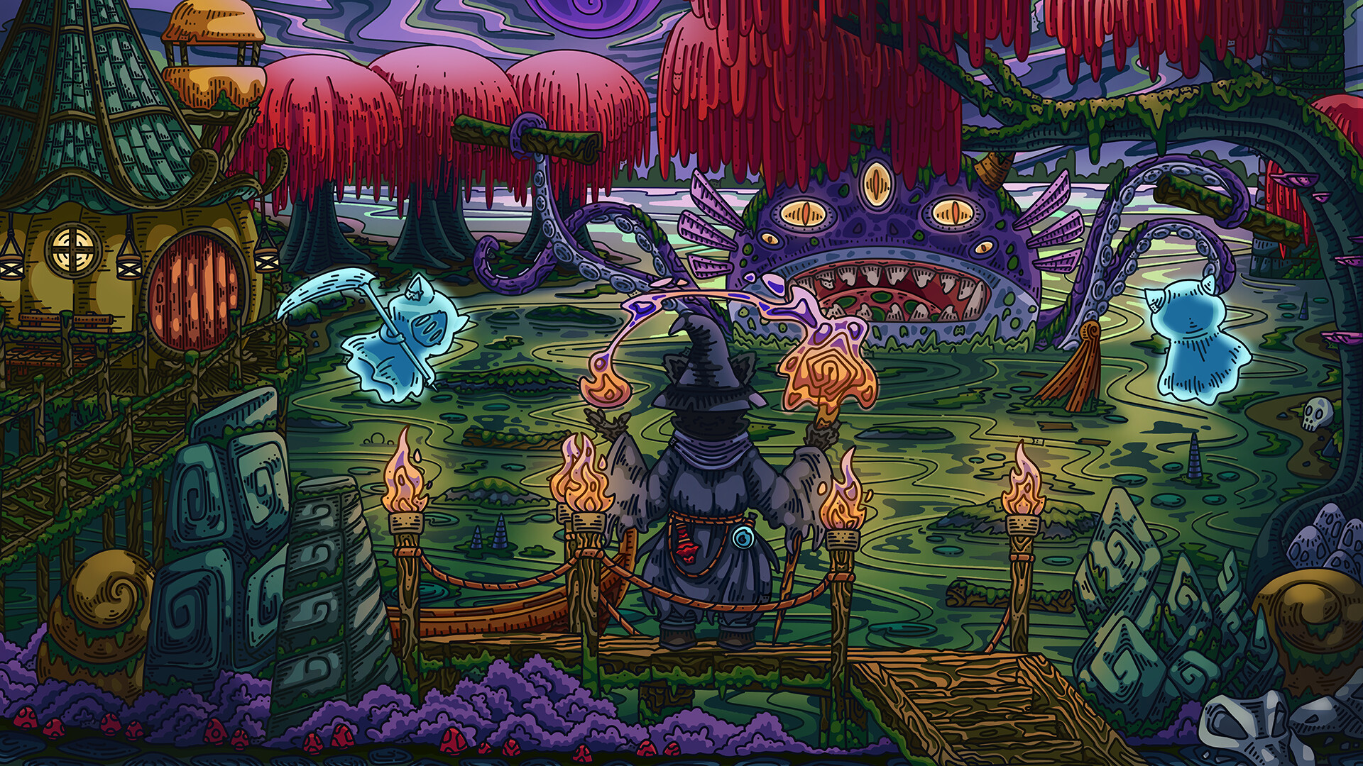 100 Swamp Cats - Artbook official in-game screenshot 1